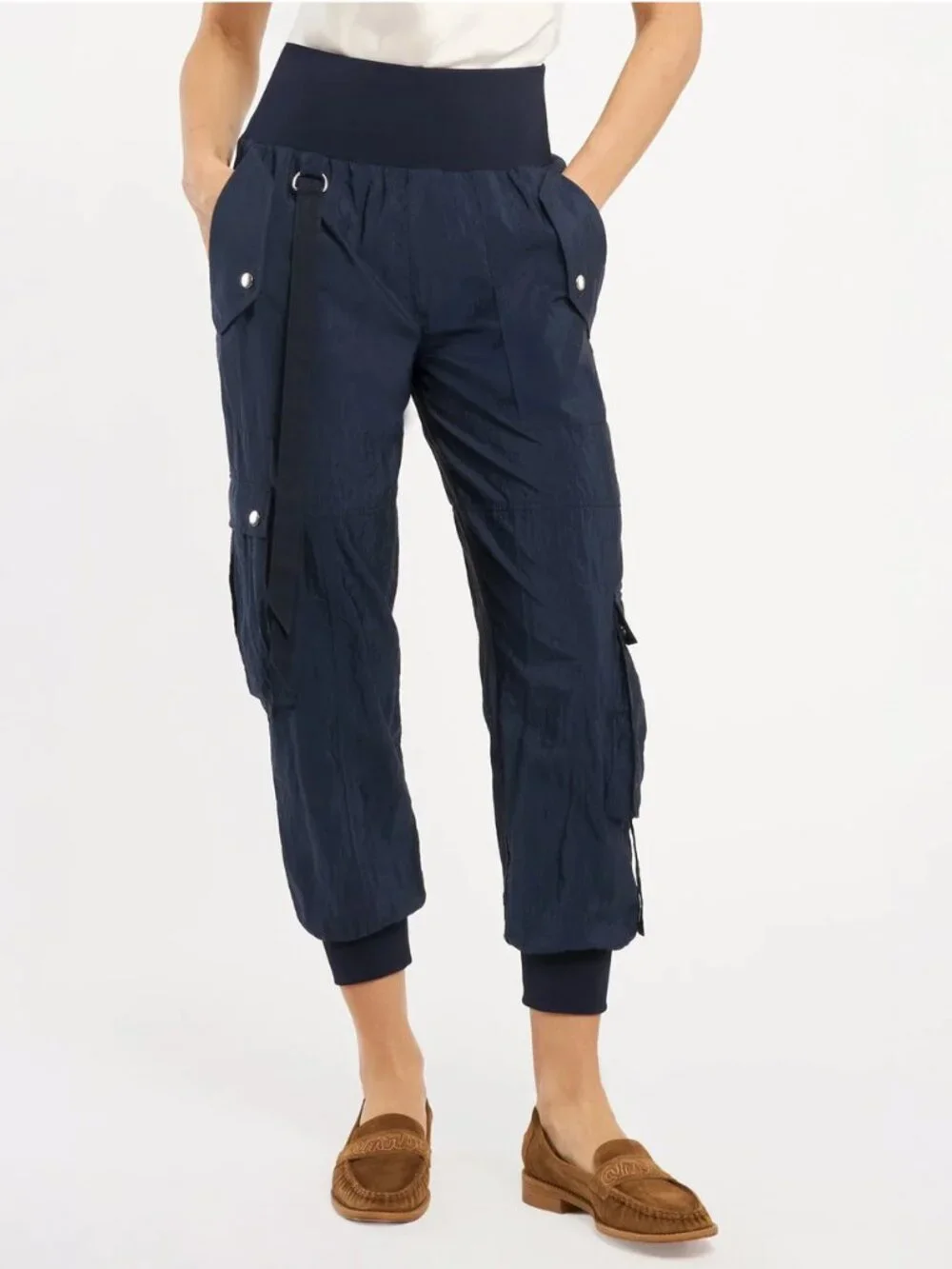 Cinq a Sept Holly Parachute Jacket & Pant Set Navy Blue Matched Set Quiet Lux